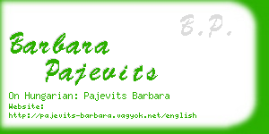 barbara pajevits business card